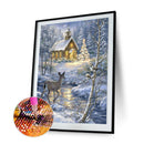 DIY Diamond Painting Snow Elk Full Round Drill Rhinestone