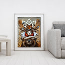 Girl and Beast Oil Canvas Drawing DIY Paint By Numbers Kit Hand Painted for