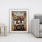 Girl and Beast Oil Canvas Drawing DIY Paint By Numbers Kit Hand Painted for