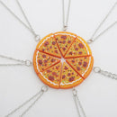 Best Friends Jewelry Family Pizza Slice Pendant Friendship Chain Necklace