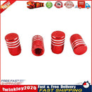 4pcs/set Aluminum Bicycle Moto Car Tires Valve Cover Caps Anti-Dust (Red) Newly