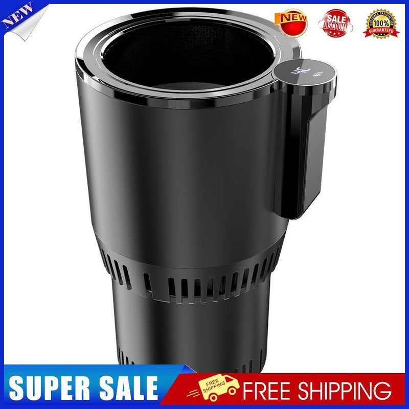 12V 2 in 1 Car Cup Holder Cooler Warmer for Drink Can Baby Bottle (Black)