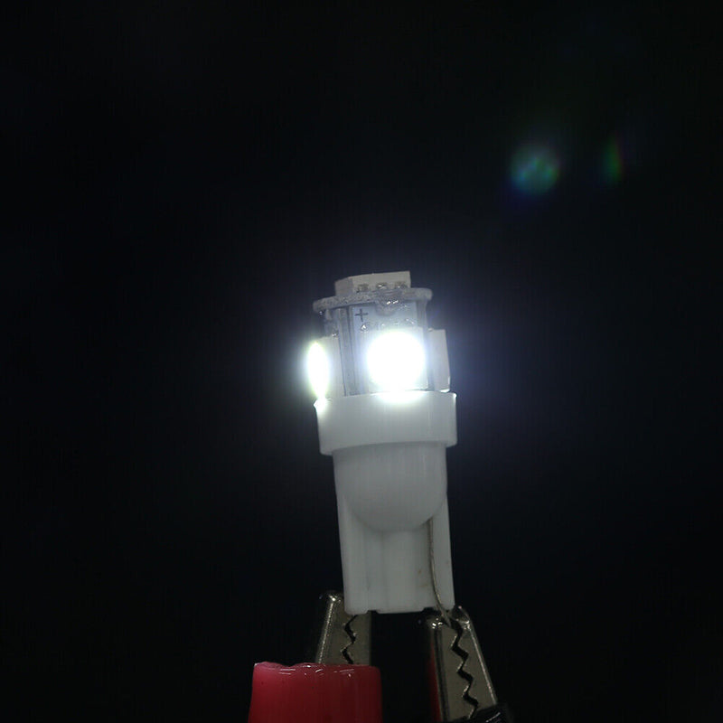 2pcs T10 SMD5050 5 LED Bulbs with Socket Holder for Car Instrument Panel Light