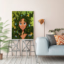 Hand Painted Oil Paint By Numbers Girl Birds Digital Drawing On Canvas Home Art