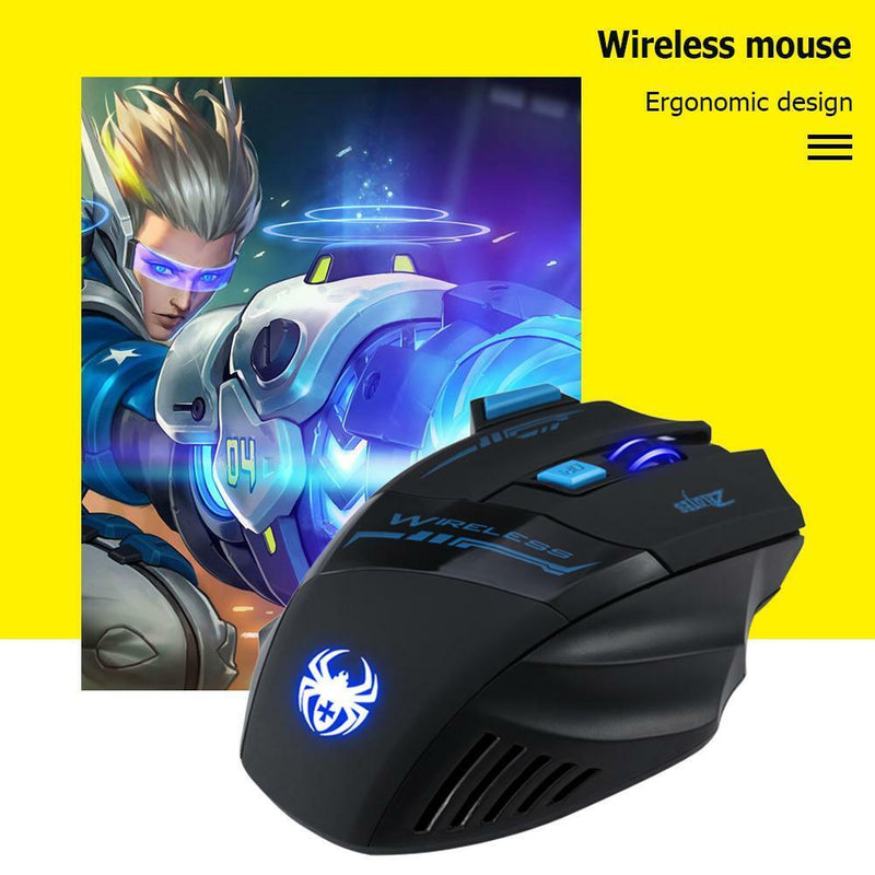 ZELOTES F-14 2.4GHz Wireless USB 2400DPI Adjustable Ergonomic Optical Mouse