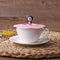 Torx Silicone Cup Cover Heat-resistant Leak Proof Cartoon Lid (Pink Bear)