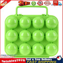 12 Grid Egg Storage Box Holder Outdoor Camping Eggs Case Organizer (Green) Newly