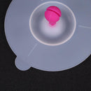 Silicone Cup Cover Small Bean Sprout Heat Resistant Cups Lid (Rose Red)