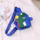 Kids Chest Bag Cute Fanny Cartoon Cross-body Money Pouch (Blue Dinosaur)