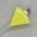 Fruit USB Data Cable Bites Protector Universal Cord Wire Winder (Lemon)