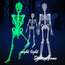 Halloween Luminous Skeleton Decor Full Body Movable Joints Skeleton Party Prop