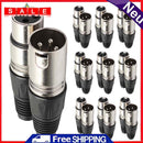 10 Pairs XLR Adapter 3-Pin Male and Female MIC Female Microphone Audio Cable St
