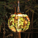 8 inch LED Solar Lantern Waterproof Pendant Decor (Tropical Rain Forest A)