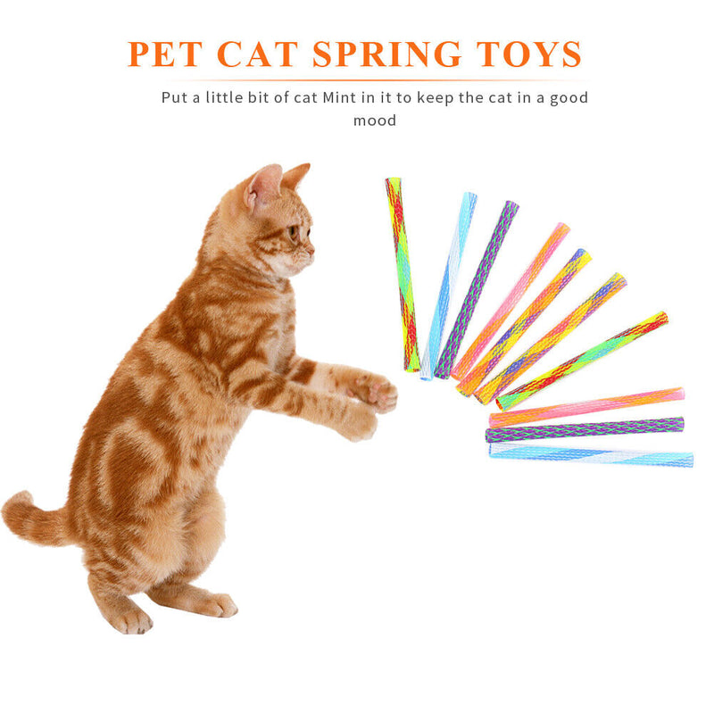 13cm Pet Cat Teaser Spring Flexible Interactive Bouncing Toys Kitten Supplies