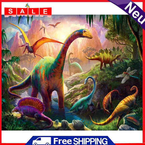 DIY Paint By Number Kit Dinosaur Animal Acrylic Paint Art Craft Decoration Gift