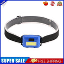 3 Modes Strong LED COB 3 Headlights Outdoor Camping Mini Flashlight (Blue)