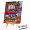 Street Corner Oil Paint By Numbers Kit DIY Acrylic Painting on Canvas Framele