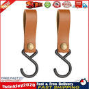 Outdoor PU Leather Hook Camping Tripod Clothes Keychain Hanger Hook (2pcs) Newly
