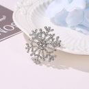 2022 Xmas Wedding Crystal Snowflake Brooch Pin Costume Jewellery Gifts~