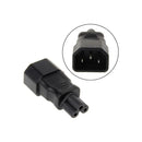 IEC 320 C14 3-Pin Male To C5 3-Pin Female Straight Power Plug Converter Adapter