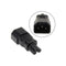 IEC 320 C14 3-Pin Male To C5 3-Pin Female Straight Power Plug Converter Adapter