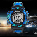 Multifunction Digital LED Quartz Alarm Date Sport Waterproof Watch (Blue)