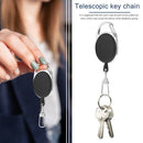 Fly Fishing Keyring Retractor Retractable Keychain Reel Badge Holder (5pcs)