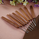 LS4G 20pcs Bamboo Crochet Hook Knitting Needles Set with Case Weaving Craft Yarn Sewing