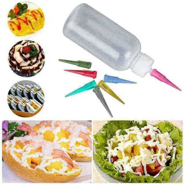 Plastic Squeeze Bottle Condiment Dispenser Sauce Vinegar 7C8A T2B1 Jam F6 T5G6