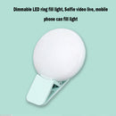 LED Selfie Ring Light Mobile Phone Mini Fill Lights Live Clip Lamp (Blue) Newly
