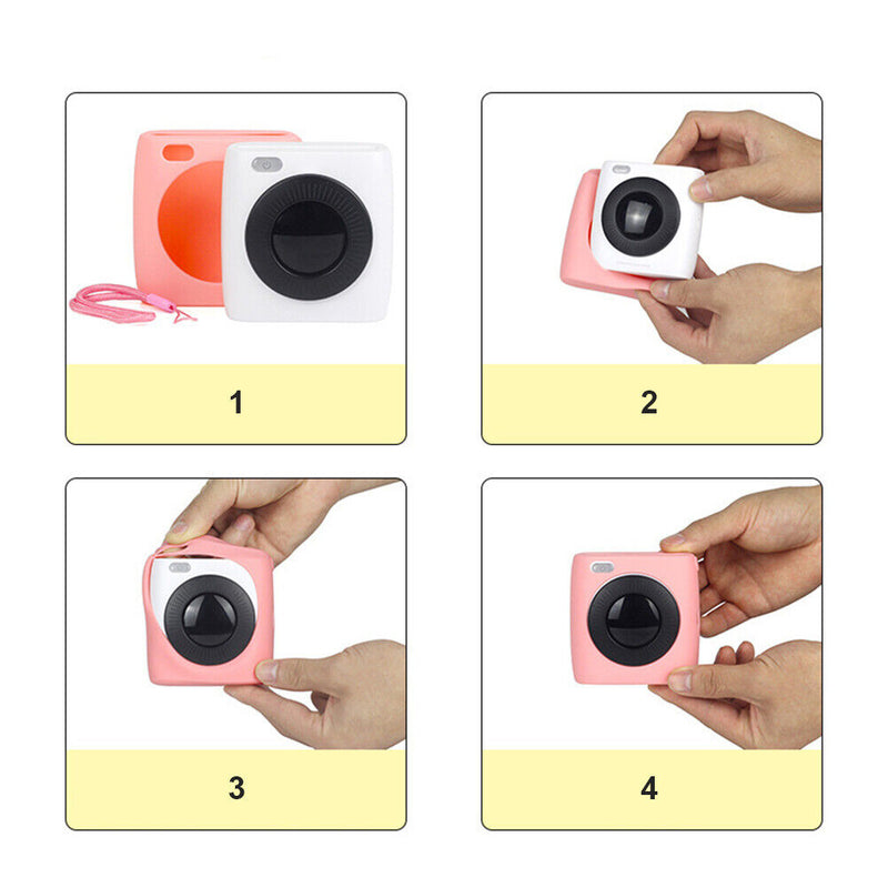 Silicone Protective Case Cover for Paperang P2 Mini Pocket Printer (Pink) Newly