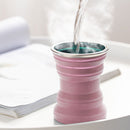 Retractable Water Cup with Lid Silicone Telescopic Portable Travel Drinking Cups