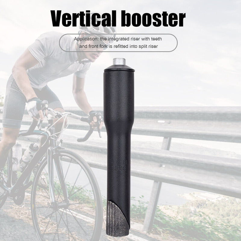 Bicycle Fork Stem Riser Rise Extender Handlebar Stem Adaptor (Black 22.2mm)