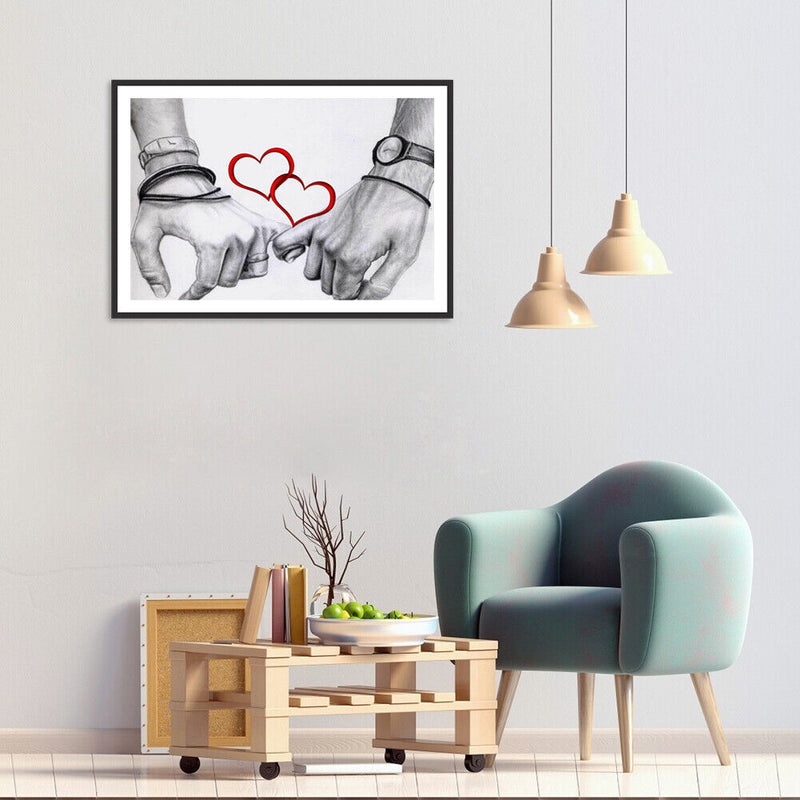 5D DIY Full Drill Diamond Painting Love Heart Cross Stitch Embroidery Ornaments