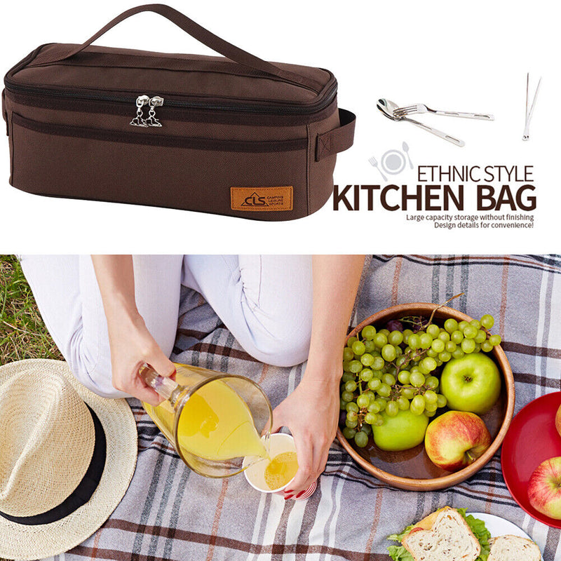 Waterproof Outdoor Camping Picnic Cutlery Case for Chopsticks Spoon Tableware