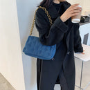 Casual Solid Color Totes Women Denim Underarm Handbag Street Travel Shoulder Bag