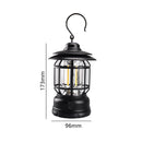 Outdoor Camping Light Retro USB Hanging Atmosphere Home Table Lamp (Black) Newly