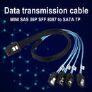 Cabledeconn G0101 MINI SAS 36P SFF 8087 to SATA 7P Hard Drive Transmission Cable