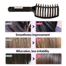 Multifunction Curved Shape Comb Hairdressing Massage Comb Brush (Black) Newly