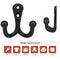 5x Double Robe Hook Heavy Duty Coat Hooks Wall Mounted for Hat hardware/