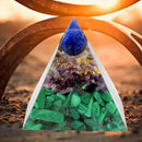 Orgone Pyramid Crystal Amethyst Peridot Healing Stone Energy Generator (F)
