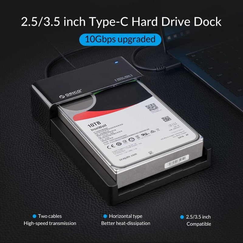 ORICO 6518C3-G2 2.5/3.5 inch SATA 10Gbps USB 3.1 Gen2 Type-C HDD Dock (EU)