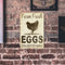 Tin Plates Wall Art Signs Retro Painting Fresh Eggs Letter Metal Poster for Bar