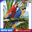 DIY Digital Oil Painting By Numbers Kits Two Parrots Animals Wall Picture