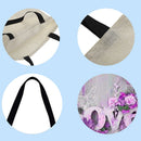 LI Q P R Flower Letter Shopping Bag, Printed, Casual, Large Capacity