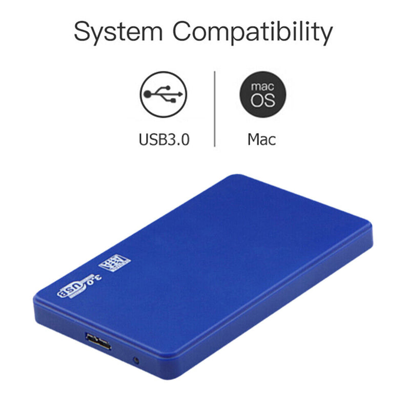USB 3.0 HDD Enclosure 2.5-inch Serial Port SATA 3.0 Hard Drive Case (Blue)