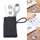 Foldable Cutlery Tableware Flatware Set Camping Trave Dinnerware Fork Spoon