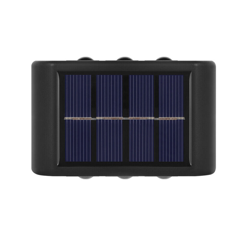 2x Solar Wall Lamp Outdoor Balcony Fence Path Garden Decor (White 6LED) Newly