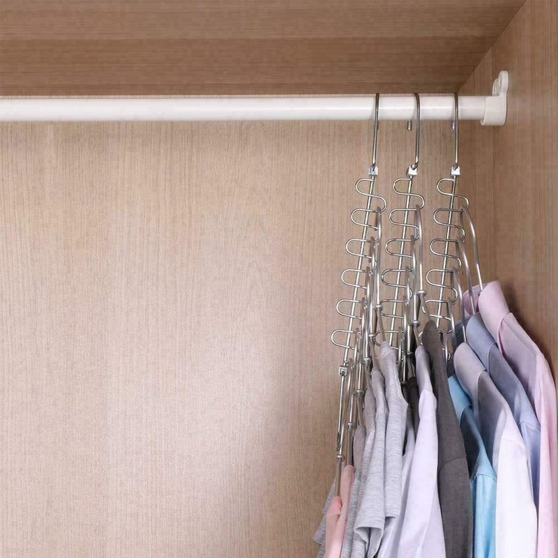 Space Saving Hangers Metal Hanger Cascading Hanger Goo Tool T1H Home M3A7