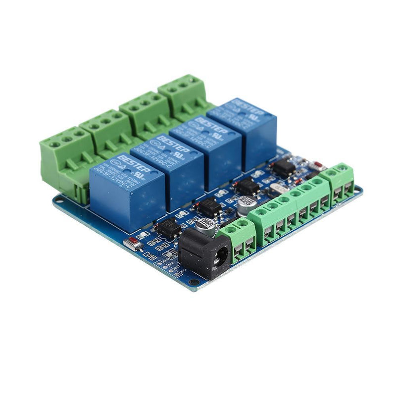 Modbus-Rtu 4 Way 12V Relay Module Switch 4 Way Relay Output RS485 Communication